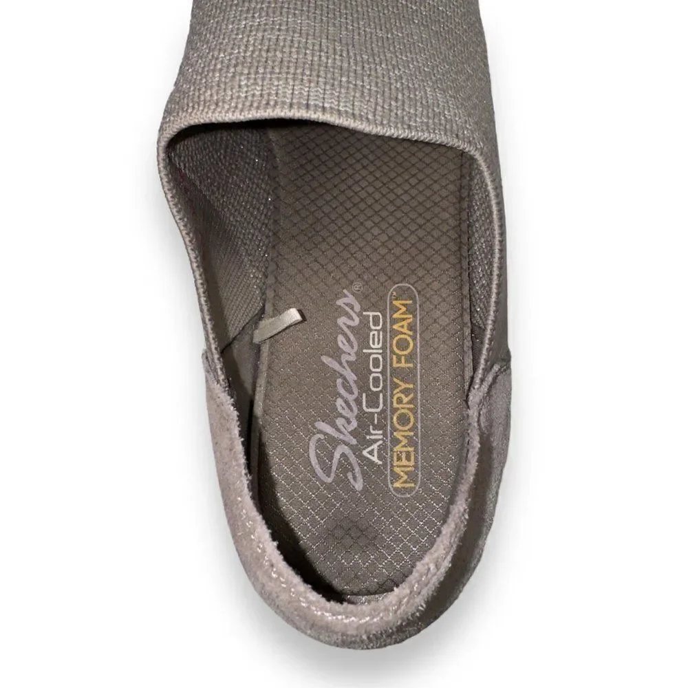 Skechers Cleo Prep Step Slip-on Casual Flats‎ Taupe 158192 Women's 9.5